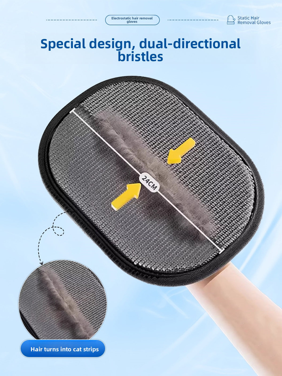 Static Pet Hair Removal Gloves for Sofas and Beds, Multipack