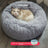 Round plush donut cat bed with raised rim, view 18