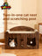 Two tier cardboard cat house with scratching board and play balls, view 1 of 14