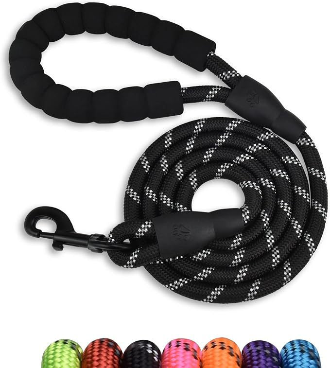 Reflective nylon rope dog lead, available from Pet Royale UK