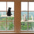 Grey foldable cat window perch hammock with suction cups, photo 2