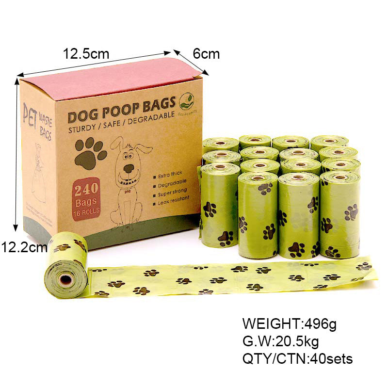 Degradable Pet Waste Bags in Rolls, Plain or Printed