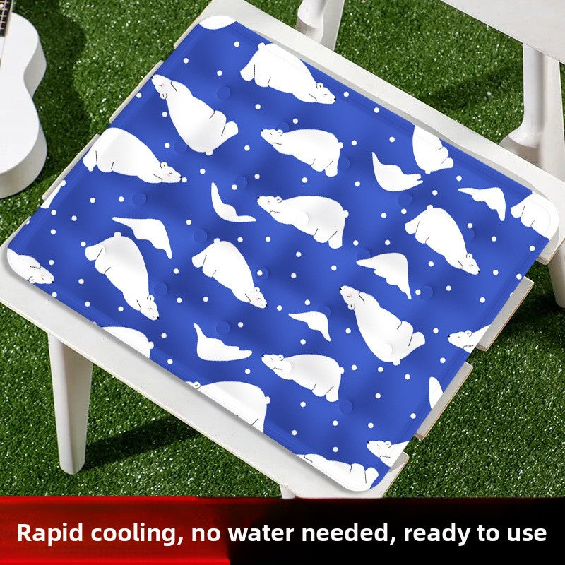 Self-cooling gel pet mat with cute print for cats and dogs, product image 6