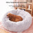 Grey round winter dog bed with matching fleece blanket, photo 4