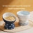 Ceramic Pet Bowl in Cat Head, Slanted or Flat Water Styles with Anti-Knock Stable Base