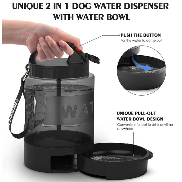 MOQ:2    2.2L Dog Kettle Large Capacity Drinking Kettle Outdoor Sports Kettle Outdoor Cat and Dog Kettle