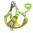 Adjustable nylon vest dog harness with lead in Red with 2m Reflective Lead, close-up detail