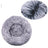 Round long plush nest bed for cats and dogs in Gradient Light Grey