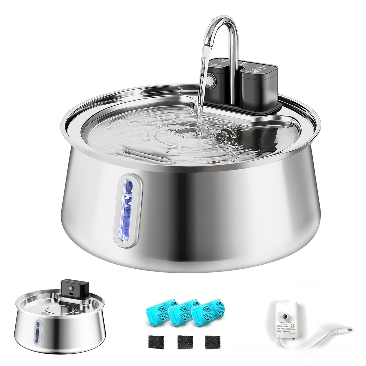 Replacement filters for a wireless sensor pet fountain, main product photo