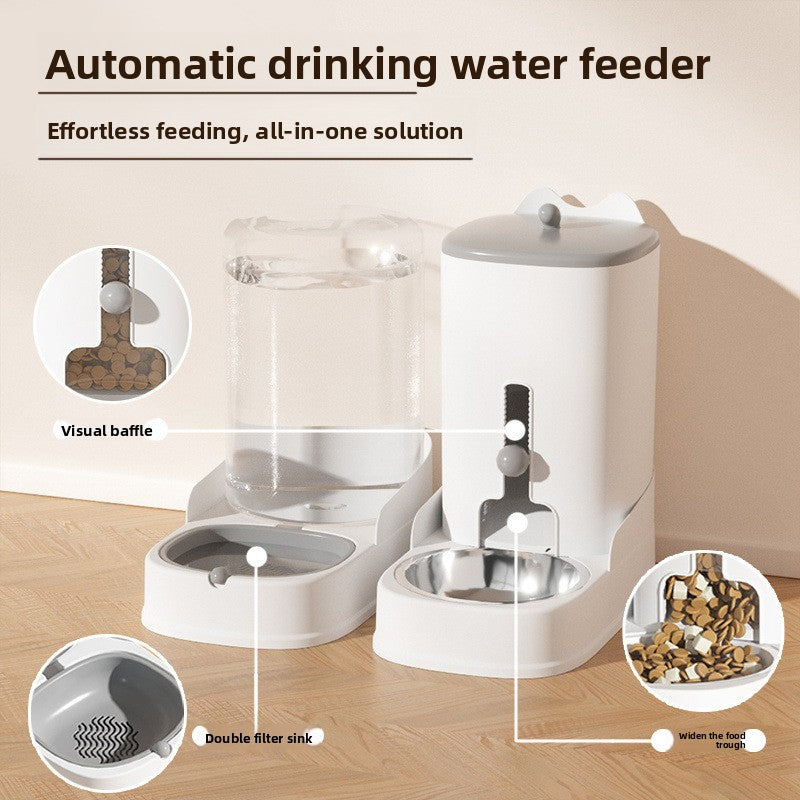 Automatic feeder and water dispenser