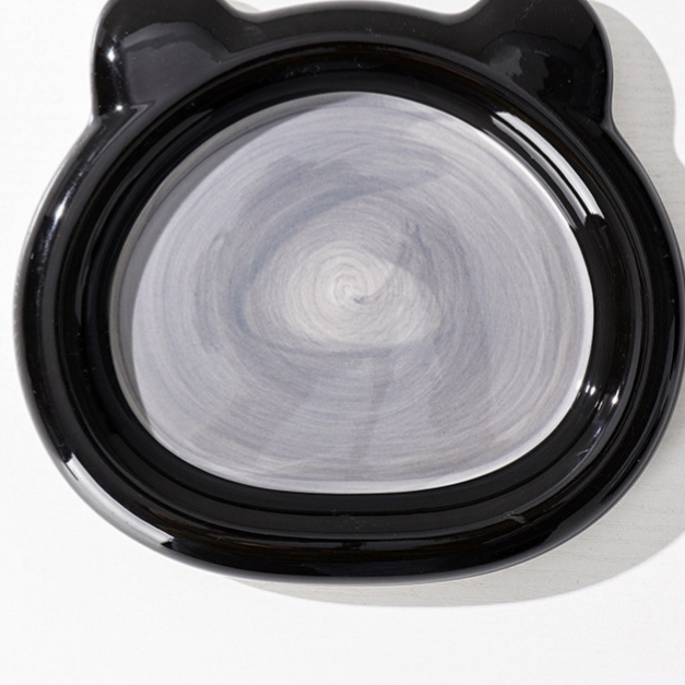 Ceramic Pet Food Bowl with Anti-Spill Design