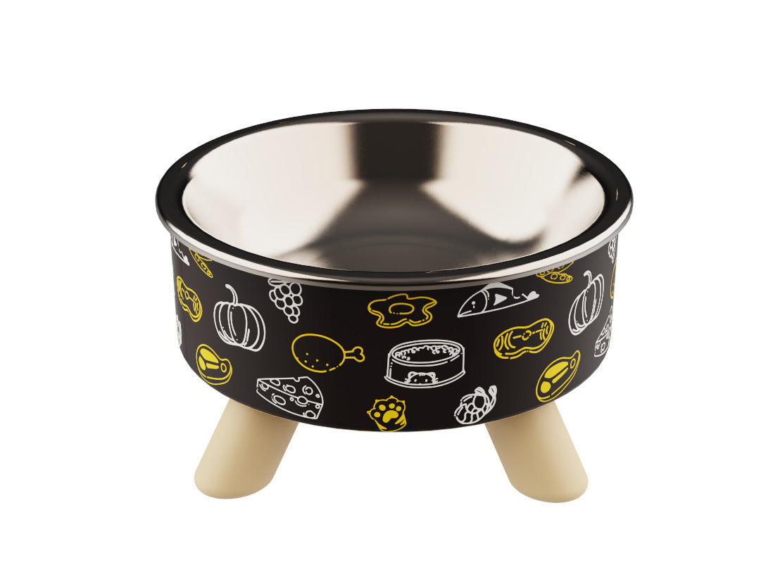 Elevated Pet Food Bowl with Stainless Steel Insert