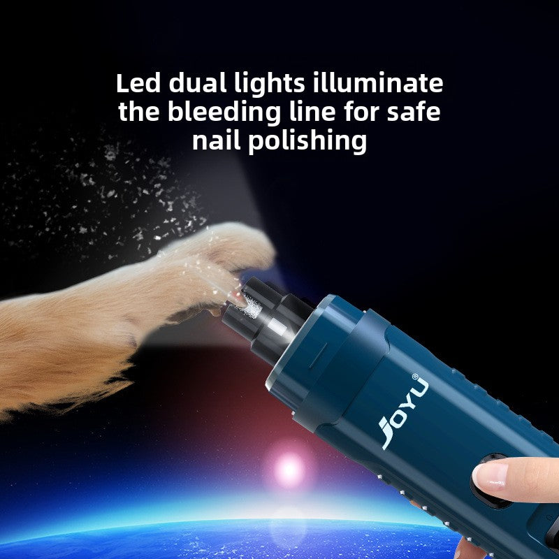 Quiet Pet Nail Grinder with LED Light and Dual Ports