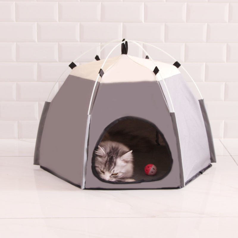 Foldable Oxford cloth pet playpen tent with mesh panels, product image 42