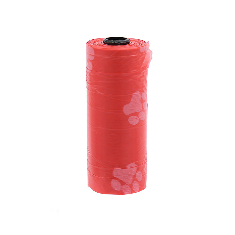 Pet Waste Bags on Rolls with Cat Paw Print, Leak-Proof