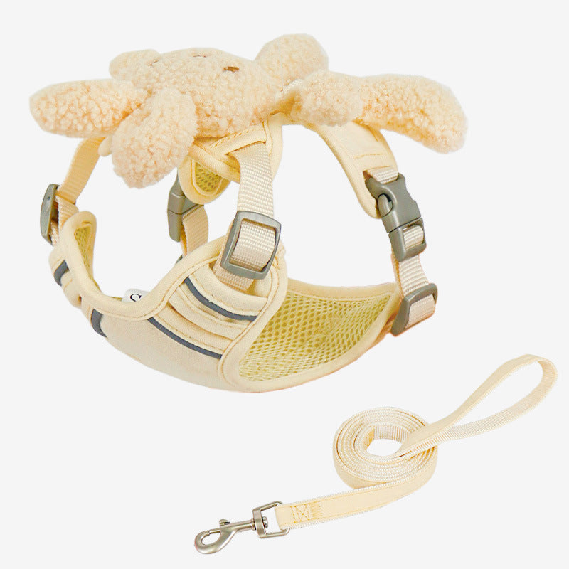 Reflective harness and lead set for dogs and cats, 2 sizes available