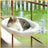 Suction cup window cat bed with plush cushion, product detail photo
