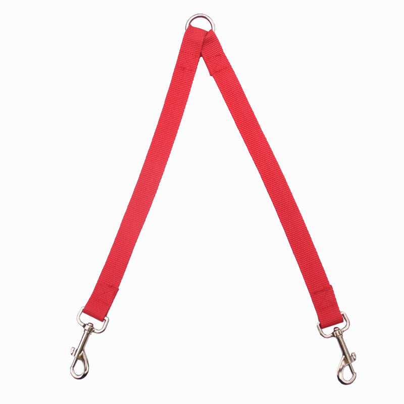 Tangle free lead splitter with two alloy clips in black