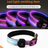 Rechargeable LED dog collar with reflective strip glowing, product image 1