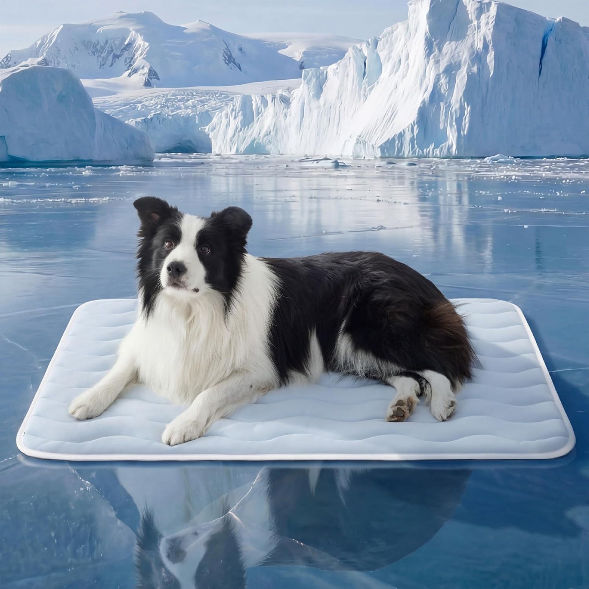 Blue breathable pet cooling pad for cats and dogs, photo 2