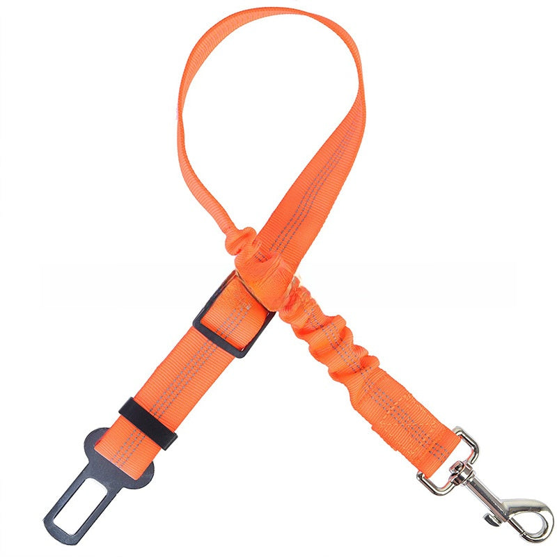 Dog car seat belt leads in many colours with metal clips