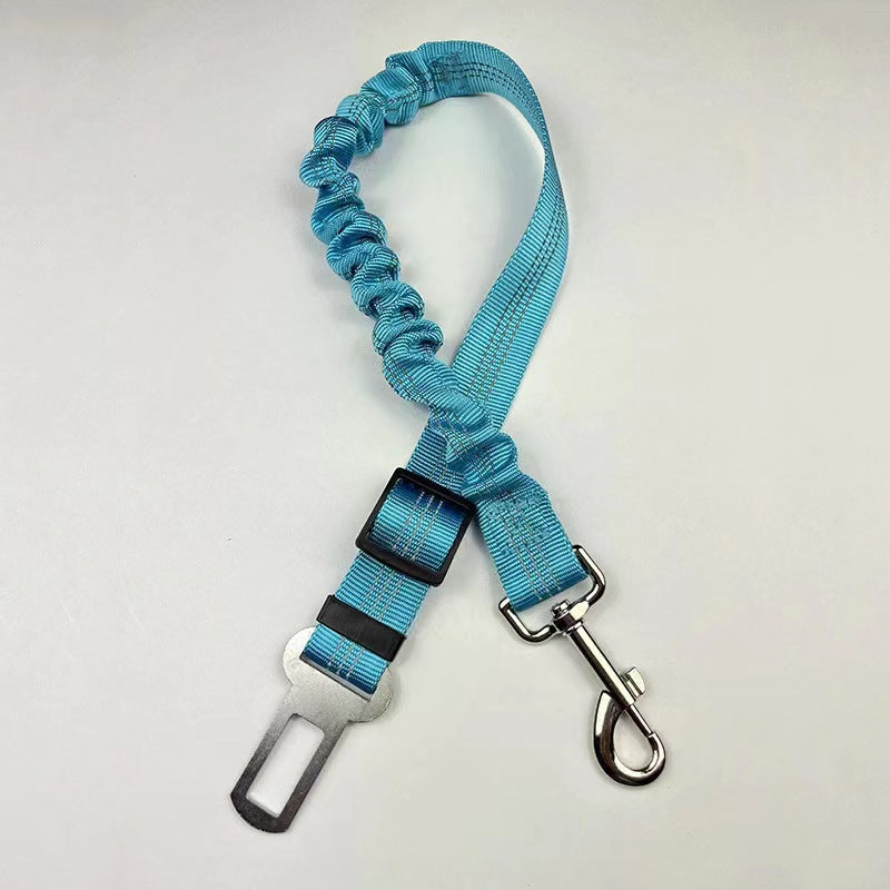 Short elastic dog lead and car seat belt, available from Pet Royale UK