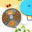 Round Silicone Pet Lick Pad with Suction Cup Base and Optional Scraper for Slow Feeding