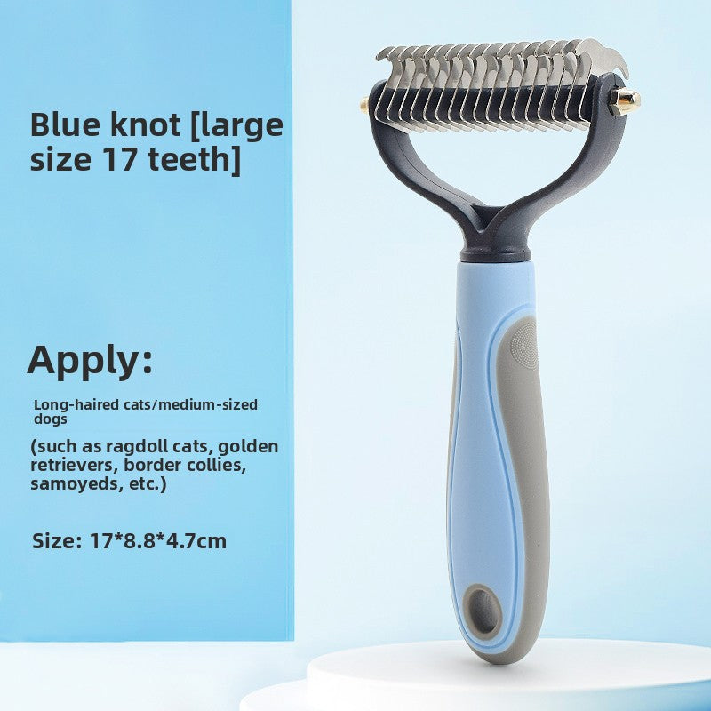 Reusable Dog Hair Remover Comb, Dual-Sided Detangling Tool