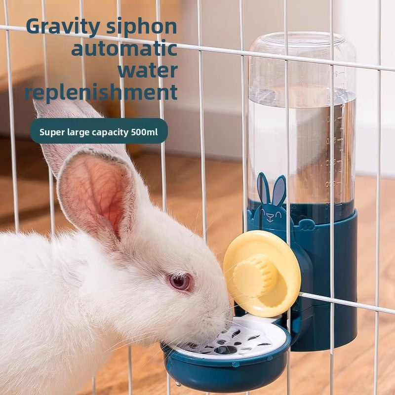 Hanging Automatic Small Pet Water Bottle and Feeder Combo for Rabbits and Hamsters