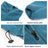 Adjustable high neck fleece coat for large dogs in Turquoise, front view