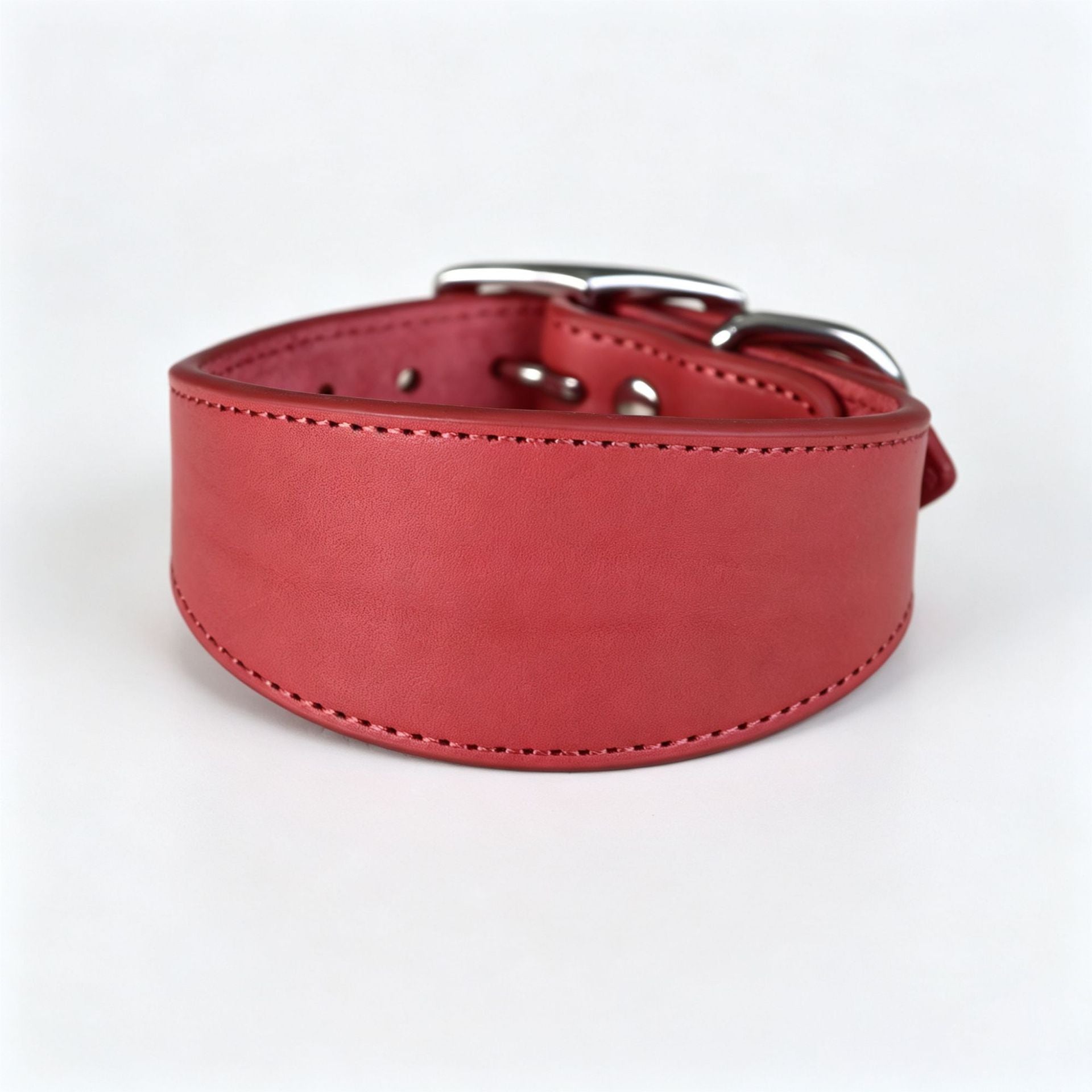 Wide leather collar for small dogs in a rich colour, product image 14