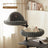 Rotating desktop cat climbing frame with two white beds