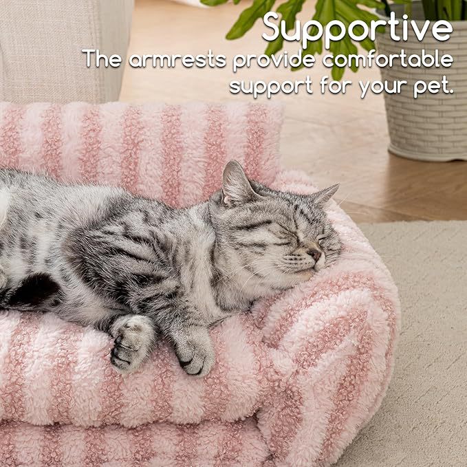 Fluffy plush double-layer pet sofa bed for cats, photo 2 of 7