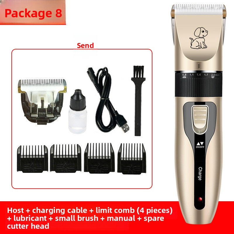 Quiet Cordless Pet Hair Clipper Set, Rechargeable for Dogs and Cats