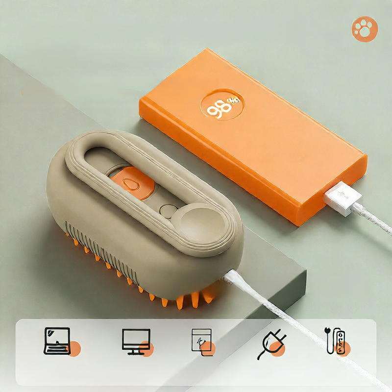 Electric Pet Spray Grooming Brush, Gentle Mist Massage Comb