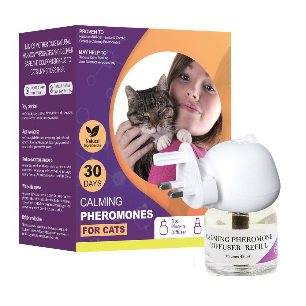 Calming Pheromone Diffuser Starter Set with Refills, UK Plug
