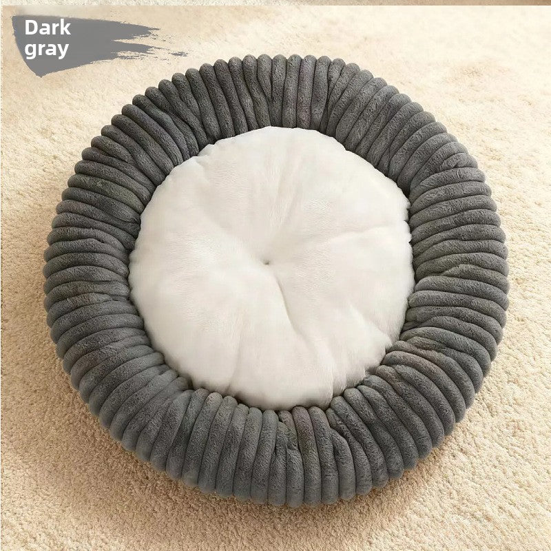 Plush faux rabbit fur pet nest bed for cats, additional product photo