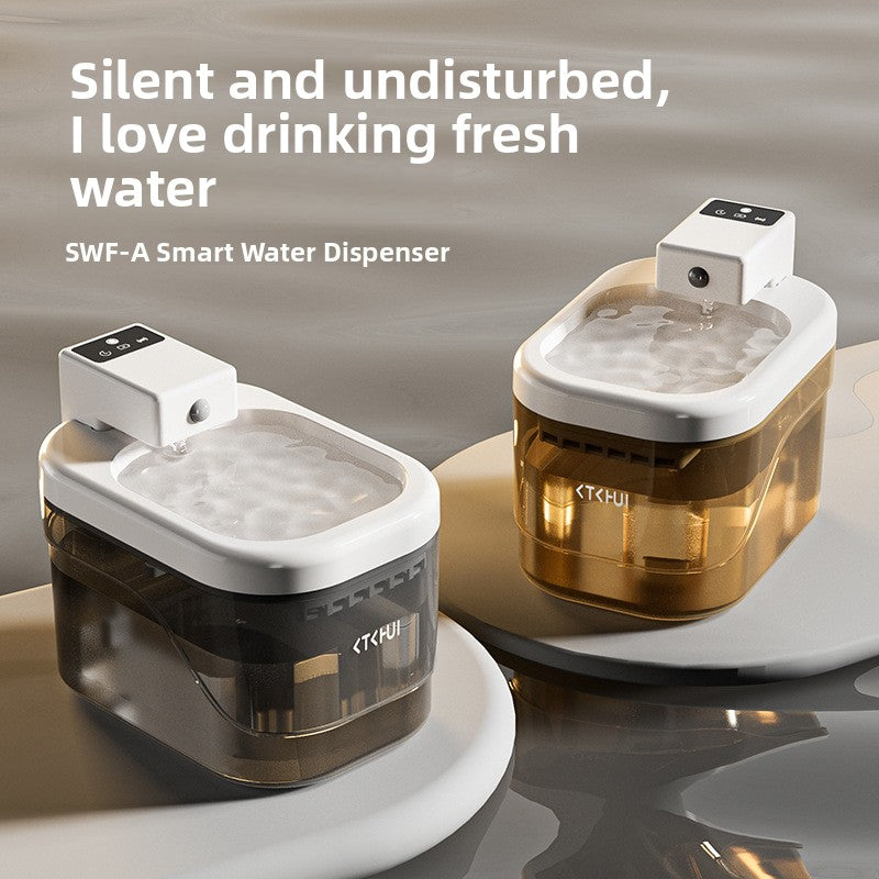 Automatic Pet Water Dispenser with Intelligent Sensor, Filter and Quiet Wireless Operation