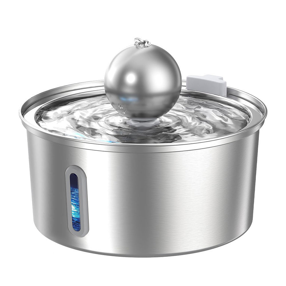 3.2L Stainless Steel Pet Water Fountain with Triple Filtration and Detachable Design