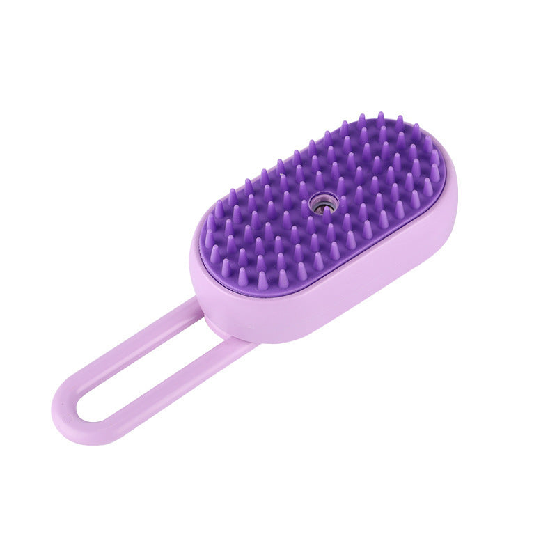 Rechargeable Steam Mist Pet Brush for Shedding and Detangling
