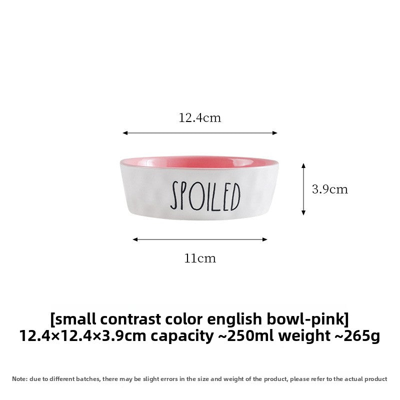 Creative Contrasting Color Ceramic Pet Bowl