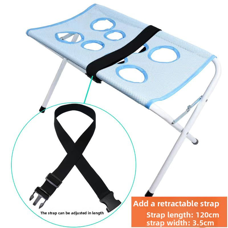 Foldable pet bathing hammock frame with mesh sling, photo 5 of 7