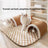 U shaped tunnel cat den with brown deer design, view 5