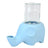 Ceramic Elephant Gravity Cat Drinking Fountain with Glass Bottle and Silicone Ring