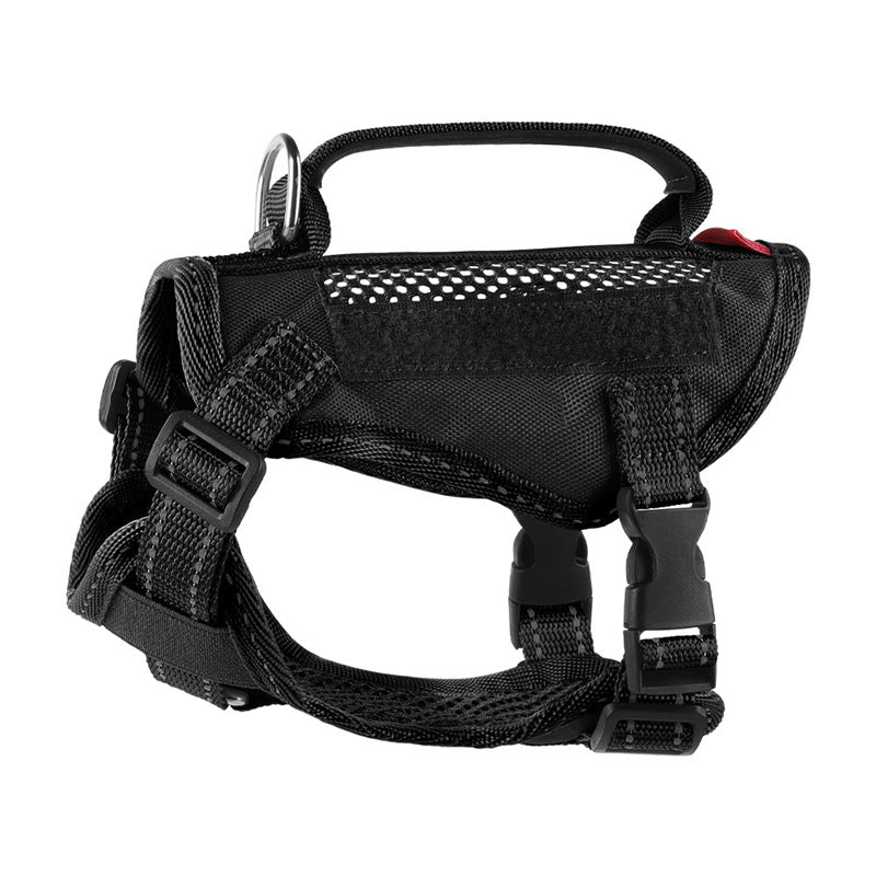Black escape resistant cat harness with elastic lead, view 7