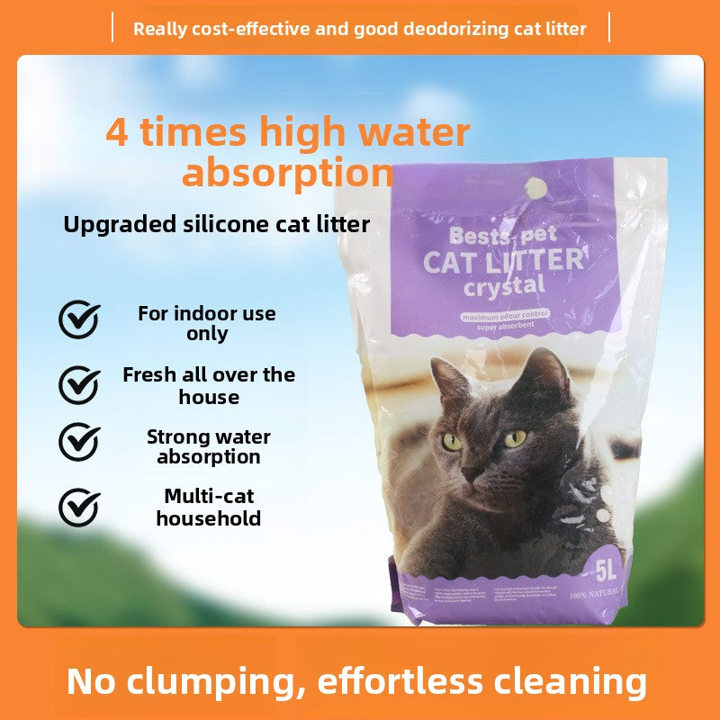 Crystal Cat Litter 5L Bag, Choice of Absorption Levels
