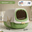 Modern Enclosed Cat Litter Box with Butterfly Entrance, UV Option