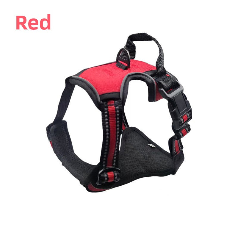 H shape reflective dog harness for medium and large dogs in black, view 15