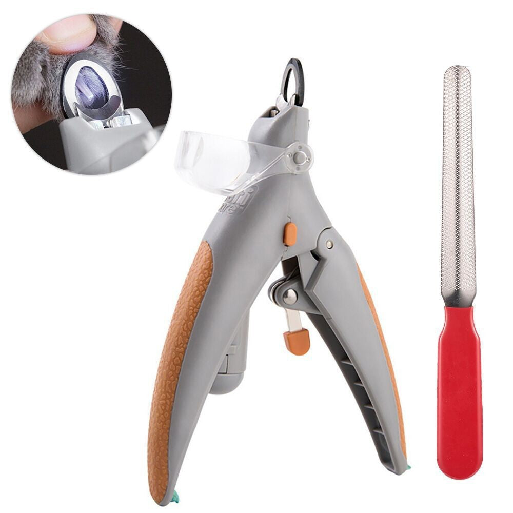 LED Pet Nail Clipper with Rubber Non-Slip Handle