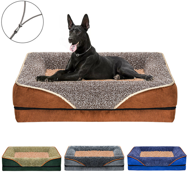 Washable bolster sofa dog bed, main product photo